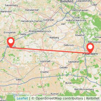 Paderborn Beckum Mitfahrgelegenheit Karte
