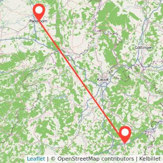 Paderborn Bad Hersfeld Mitfahrgelegenheit Karte