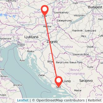 Graz Split Mitfahrgelegenheit Karte