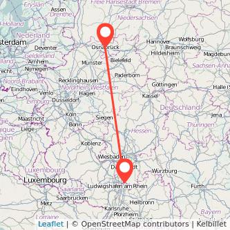 Osnabrück Weinheim Mitfahrgelegenheit Karte