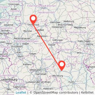 Osnabrück Schweinfurt Mitfahrgelegenheit Karte