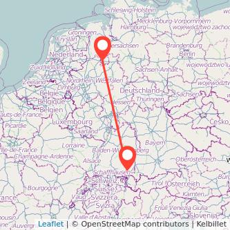 Osnabrück Ravensburg Mitfahrgelegenheit Karte