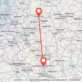 Osnabrück Mannheim Mitfahrgelegenheit Karte