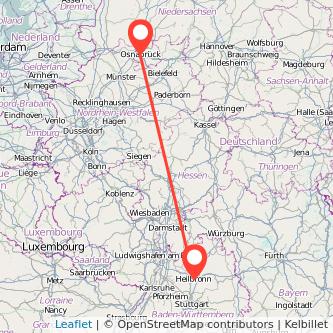 Osnabrück Heilbronn Mitfahrgelegenheit Karte