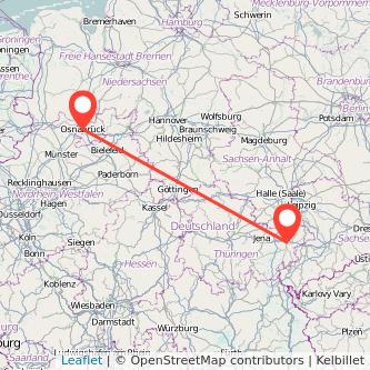 Osnabrück Gera Mitfahrgelegenheit Karte