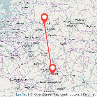 Osnabrück Darmstadt Mitfahrgelegenheit Karte