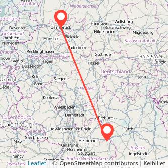Osnabrück Crailsheim Mitfahrgelegenheit Karte