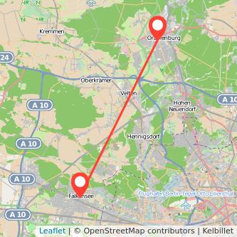 Oranienburg Falkensee Mitfahrgelegenheit Karte
