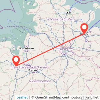 Oldenburg Lübeck Bahn Karte