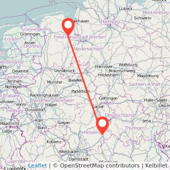 Oldenburg Fulda Mitfahrgelegenheit Karte