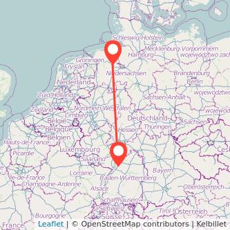 Oldenburg Bruchsal Mitfahrgelegenheit Karte
