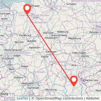 Oldenburg Bayreuth Mitfahrgelegenheit Karte