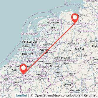 Oldenburg Brüssel Mitfahrgelegenheit Karte
