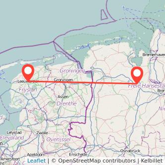 Oldenburg Leeuwarden Mitfahrgelegenheit Karte