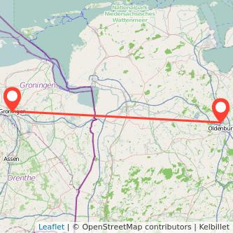 Oldenburg Groningen Mitfahrgelegenheit Karte