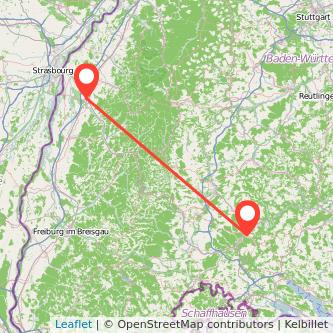 Offenburg Tuttlingen Mitfahrgelegenheit Karte