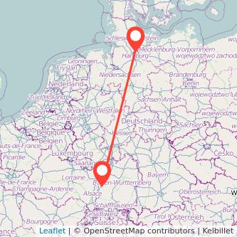 Offenburg Norderstedt Mitfahrgelegenheit Karte