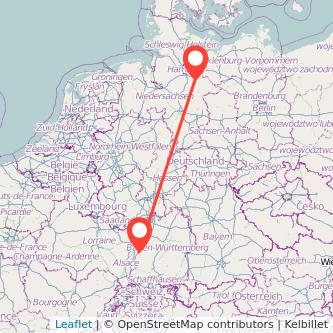 Offenburg Lüneburg Mitfahrgelegenheit Karte