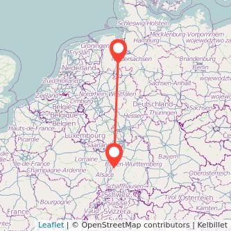 Offenburg Lohne Mitfahrgelegenheit Karte