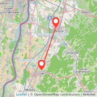 Offenburg Lahr Mitfahrgelegenheit Karte