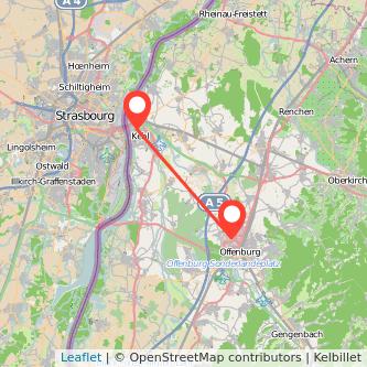 Offenburg Kehl Mitfahrgelegenheit Karte