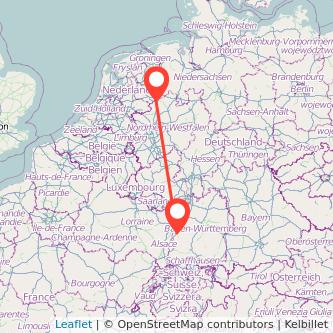 Offenburg Gronau Mitfahrgelegenheit Karte