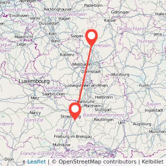 Offenburg Gießen Mitfahrgelegenheit Karte