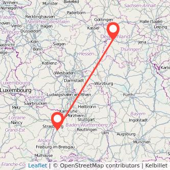 Offenburg Eisenach Mitfahrgelegenheit Karte