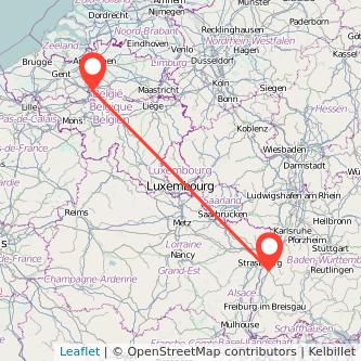 Offenburg Brüssel Bahn Karte