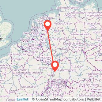 Offenburg Enschede Mitfahrgelegenheit Karte
