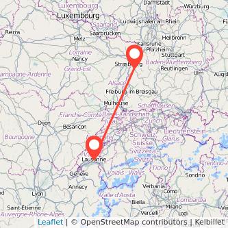 Offenburg Lausanne Bahn Karte