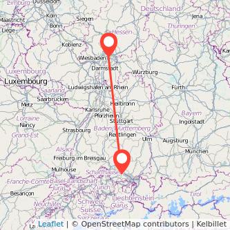 Offenbach Konstanz Bahn Karte