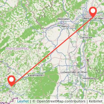 Offenbach Homburg Mitfahrgelegenheit Karte