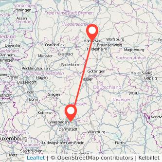 Offenbach Hannover Mitfahrgelegenheit Karte