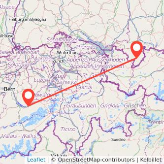Oberstdorf Interlaken Bahn Karte
