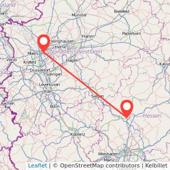 Oberhausen Gießen Mitfahrgelegenheit Karte