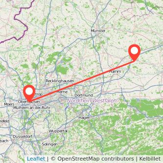 Oberhausen Beckum Mitfahrgelegenheit Karte