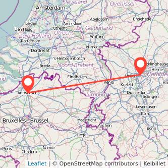 Oberhausen Antwerpen Bahn Karte