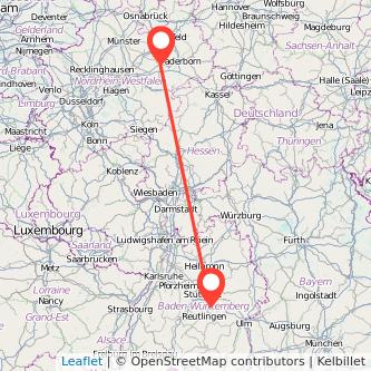 Nürtingen Lippstadt Mitfahrgelegenheit Karte