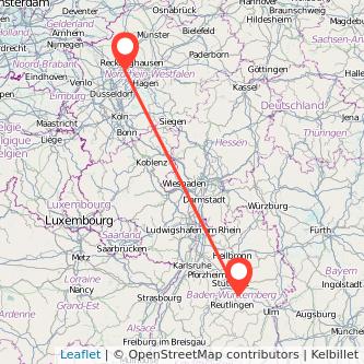 Nürtingen Gelsenkirchen Mitfahrgelegenheit Karte