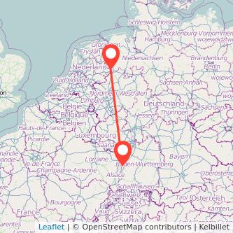 Nordhorn Kehl Mitfahrgelegenheit Karte