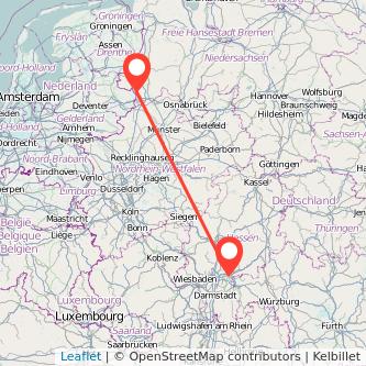 Nordhorn Hanau Mitfahrgelegenheit Karte