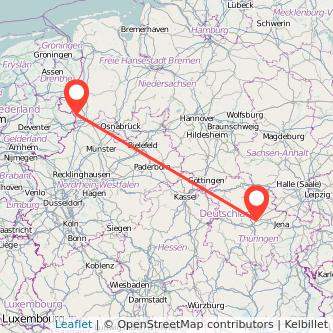 Nordhorn Erfurt Mitfahrgelegenheit Karte