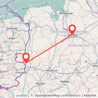 Nordhorn Bremen Mitfahrgelegenheit Karte