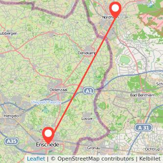Nordhorn Enschede Mitfahrgelegenheit Karte