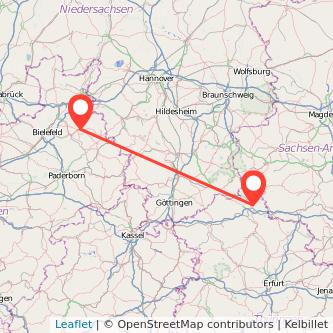 Nordhausen Lemgo Mitfahrgelegenheit Karte