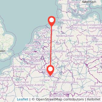 Norddeich Saarbrücken Bahn Karte