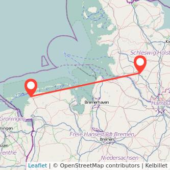 Norddeich Itzehoe Bahn Karte