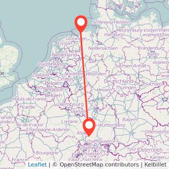 Norddeich Freiburg im Breisgau Bahn Karte