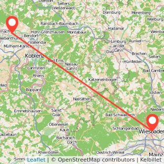 Neuwied Wiesbaden Mitfahrgelegenheit Karte